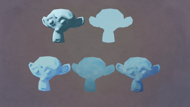 Toon shading: rendered